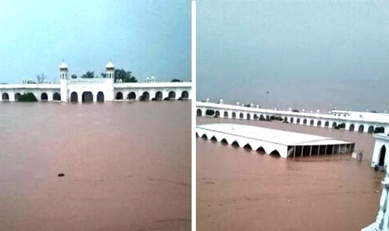 ਰਾਵੀ ਦਰਿਆ ਵਿਚ ਡੁੱਬਿਆ ਗੁਰਦੁਆਰਾ ਕਰਤਾਰਪੁਰ ਸਾਹਿਬ ਦਾ ਇਕ ਹਿੱਸਾ