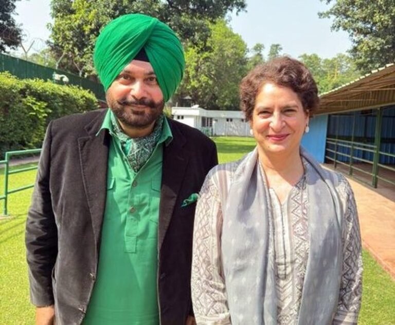 ਪ੍ਰਿਯੰਕਾ ਗਾਂਧੀ ਨੂੰ ਨਵਜੋਤ ਸਿੱਧੂ ਦੇ ਮਿਲਣ ਕਾਰਨ ਰਾਜਨੀਤਿਕ ਅਟਕਲਾਂ ਤੇਜ਼