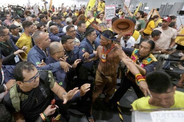 Clash at UN Climate Dialogue in Brazil: Activists Confront Security Guards